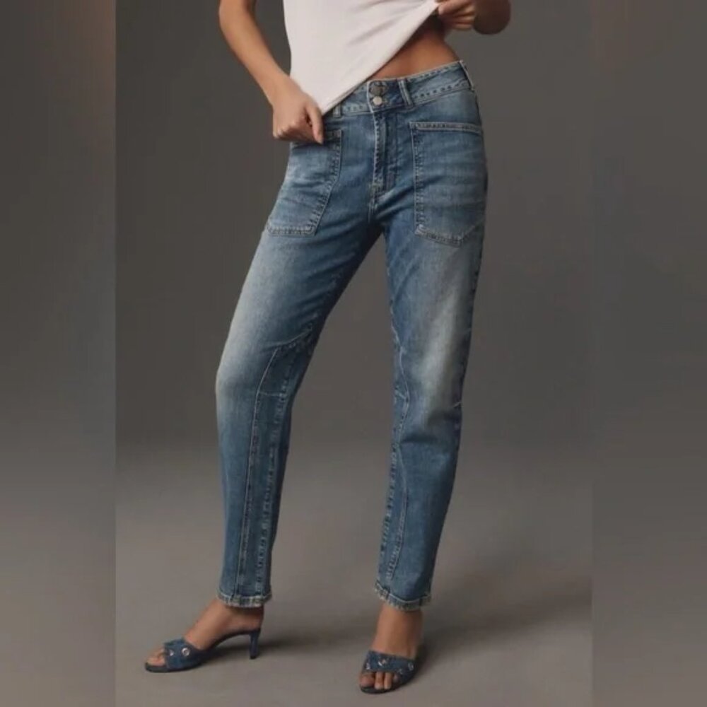 Pilcro The Wanderer Mid-Rise Relaxed Leg Jeans